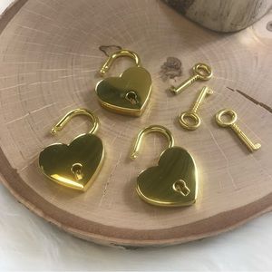 Lovelock Mini Heart Padlock With Key